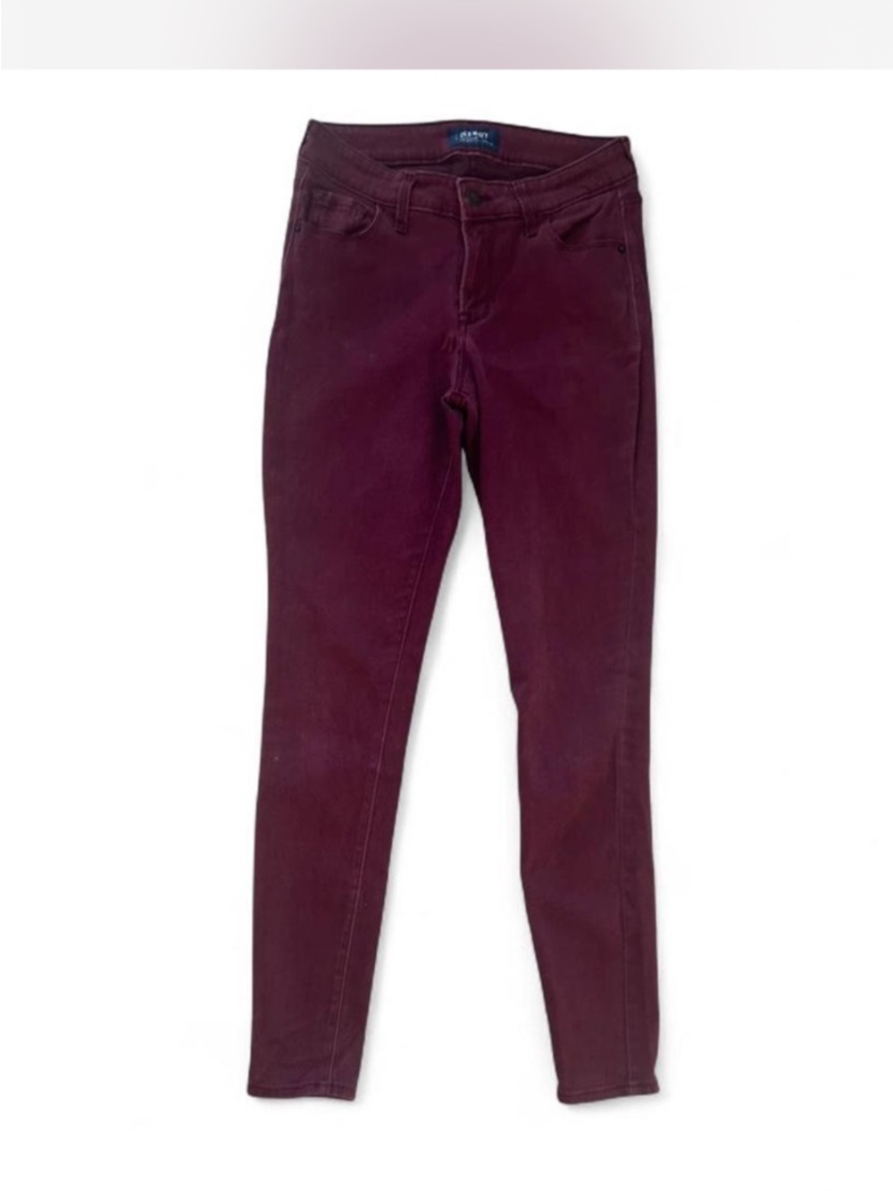 Old Navy Women’s Skinny Stretch Jeans Burgundy Mid-Rise